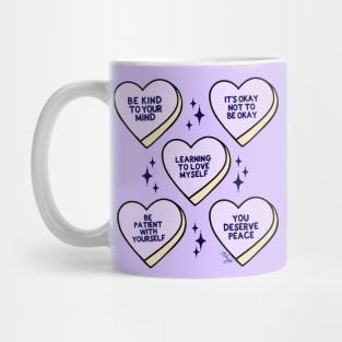 Mental Health Candy Hearts Mug